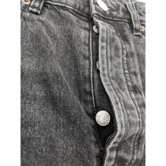 Zara Women’s SZ 10 Mid Rise Frayed Black Denim Shorts Boho Cotton Cut Off - Picture 4 of 8